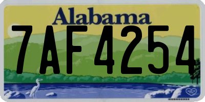 AL license plate 7AF4254