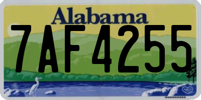AL license plate 7AF4255