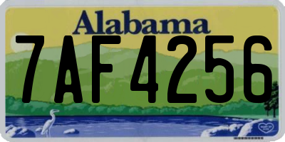 AL license plate 7AF4256
