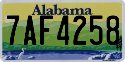 AL license plate 7AF4258