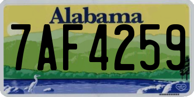 AL license plate 7AF4259