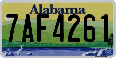 AL license plate 7AF4261
