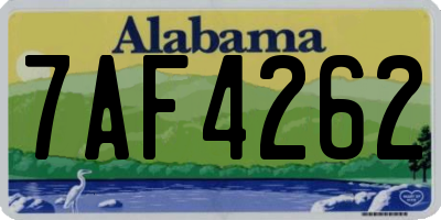 AL license plate 7AF4262