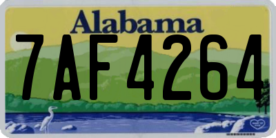 AL license plate 7AF4264