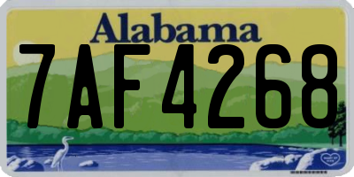 AL license plate 7AF4268