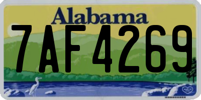 AL license plate 7AF4269