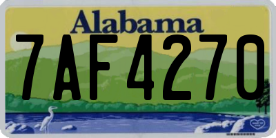 AL license plate 7AF4270