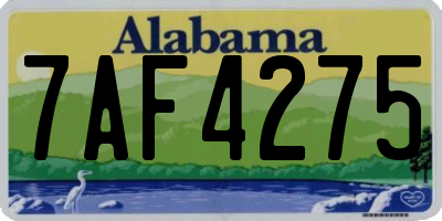 AL license plate 7AF4275