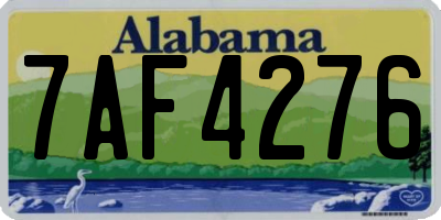 AL license plate 7AF4276