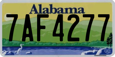 AL license plate 7AF4277