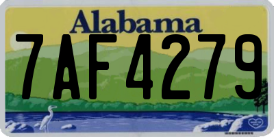 AL license plate 7AF4279