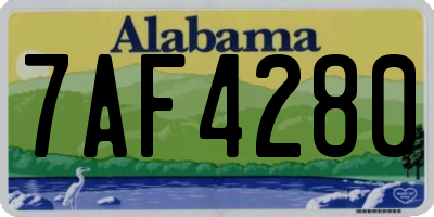 AL license plate 7AF4280