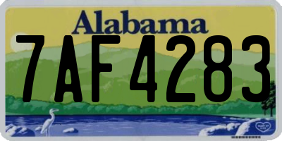 AL license plate 7AF4283