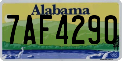 AL license plate 7AF4290