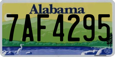 AL license plate 7AF4295