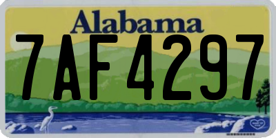 AL license plate 7AF4297