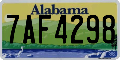 AL license plate 7AF4298