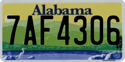 AL license plate 7AF4306