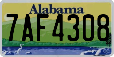 AL license plate 7AF4308