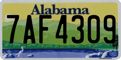 AL license plate 7AF4309