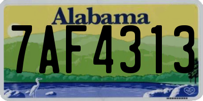 AL license plate 7AF4313