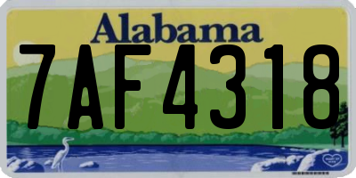 AL license plate 7AF4318