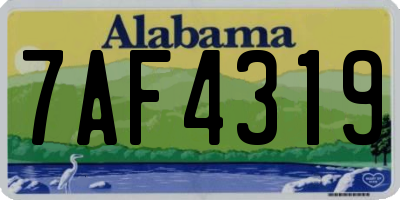 AL license plate 7AF4319