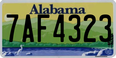 AL license plate 7AF4323