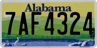 AL license plate 7AF4324