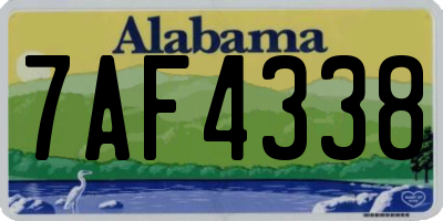AL license plate 7AF4338