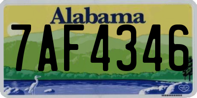 AL license plate 7AF4346