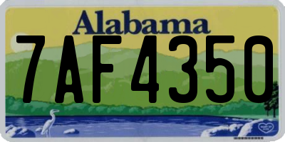 AL license plate 7AF4350