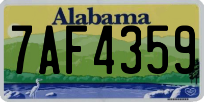 AL license plate 7AF4359