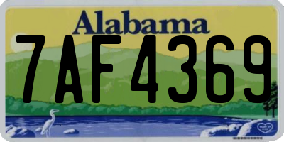 AL license plate 7AF4369