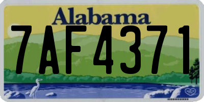 AL license plate 7AF4371