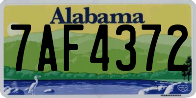 AL license plate 7AF4372