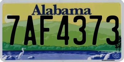 AL license plate 7AF4373