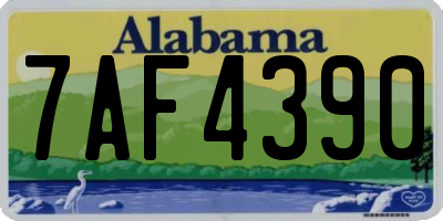AL license plate 7AF4390