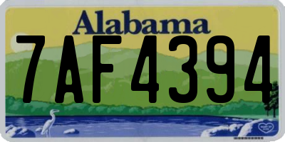 AL license plate 7AF4394