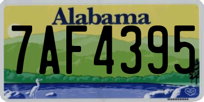 AL license plate 7AF4395