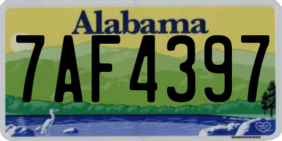 AL license plate 7AF4397