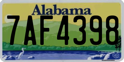AL license plate 7AF4398