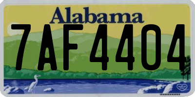 AL license plate 7AF4404
