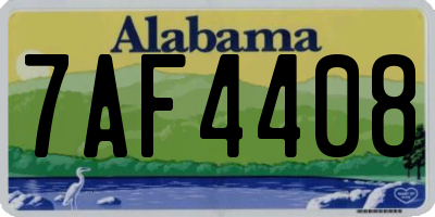 AL license plate 7AF4408