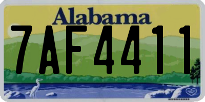 AL license plate 7AF4411