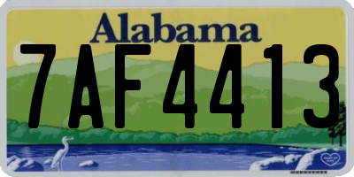 AL license plate 7AF4413