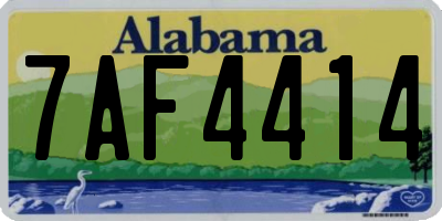 AL license plate 7AF4414