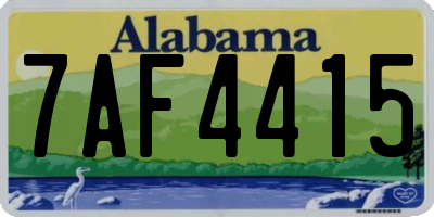 AL license plate 7AF4415