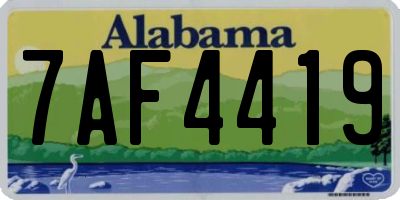 AL license plate 7AF4419