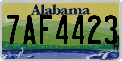 AL license plate 7AF4423